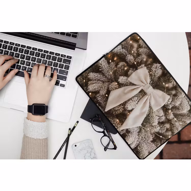 Laptophoes - Strik - Kerstboom - Kerst — 3
