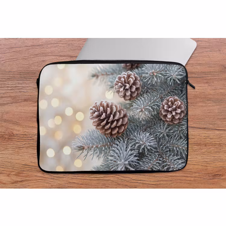 Laptophoes - Berijpte dennenappel - Winter — 2