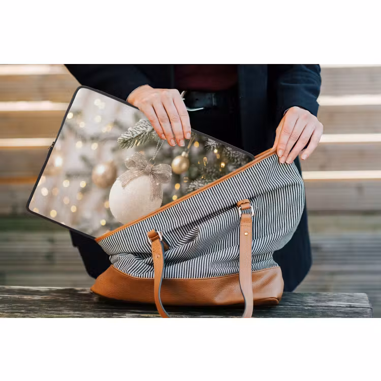 Laptophoes - Kerstbal - Wit - Kerst — 4