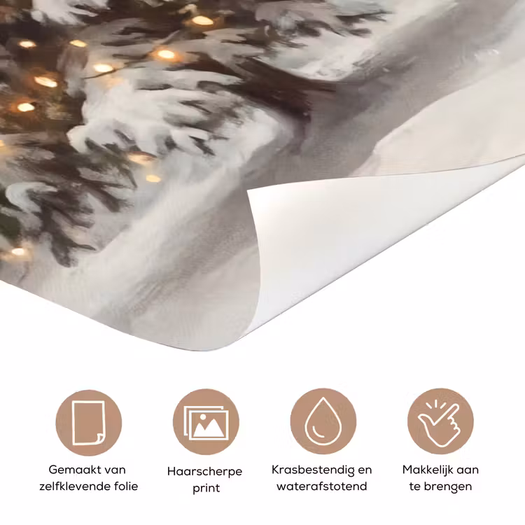 Deursticker - Boom - Kerst - Lichtjes — 3