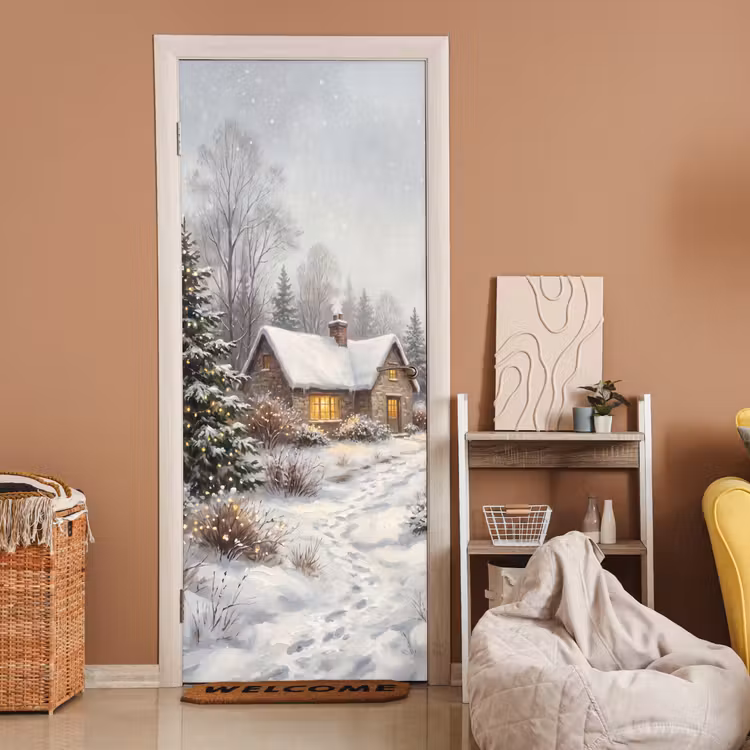 Deursticker - Bos - Winter - Landschap — 2