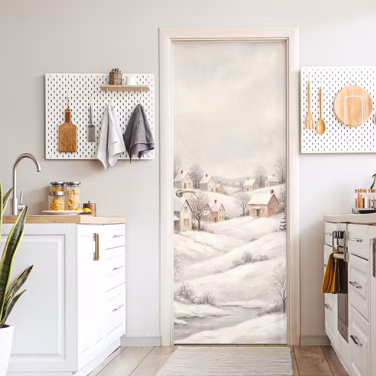 Deursticker - Dorp - Winter - Sneeuw — 7