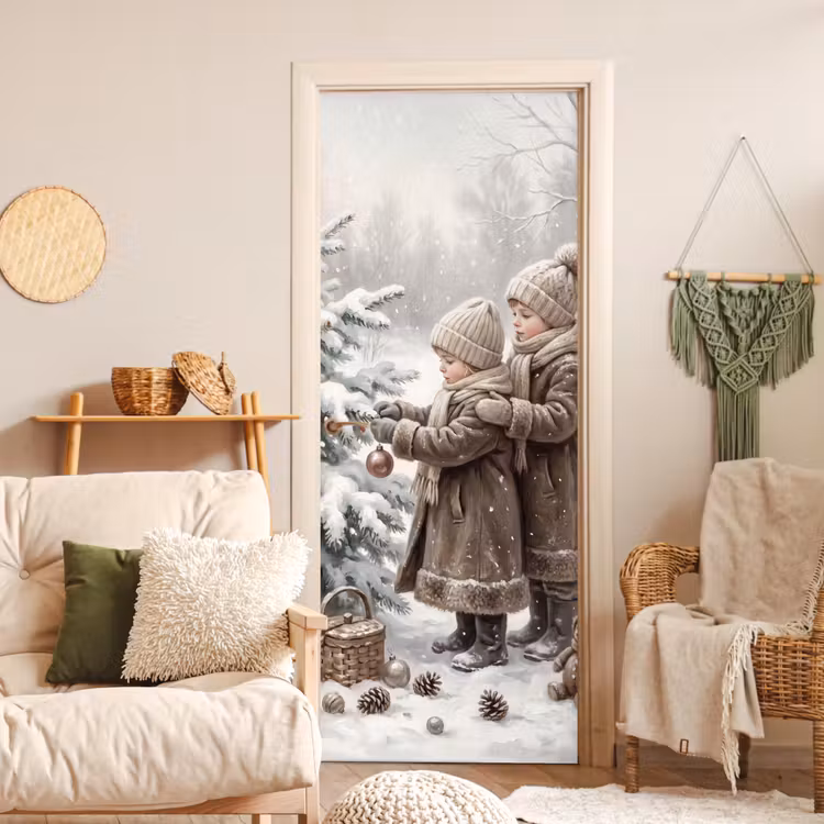 Deursticker - Kinderen - Kerst - Winter — 4