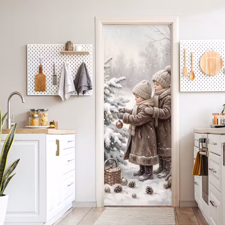 Deursticker - Kinderen - Kerst - Winter — 7