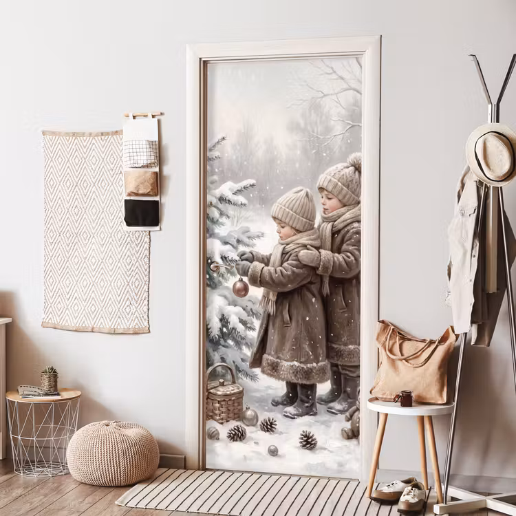 Deursticker - Kinderen - Kerst - Winter — 8