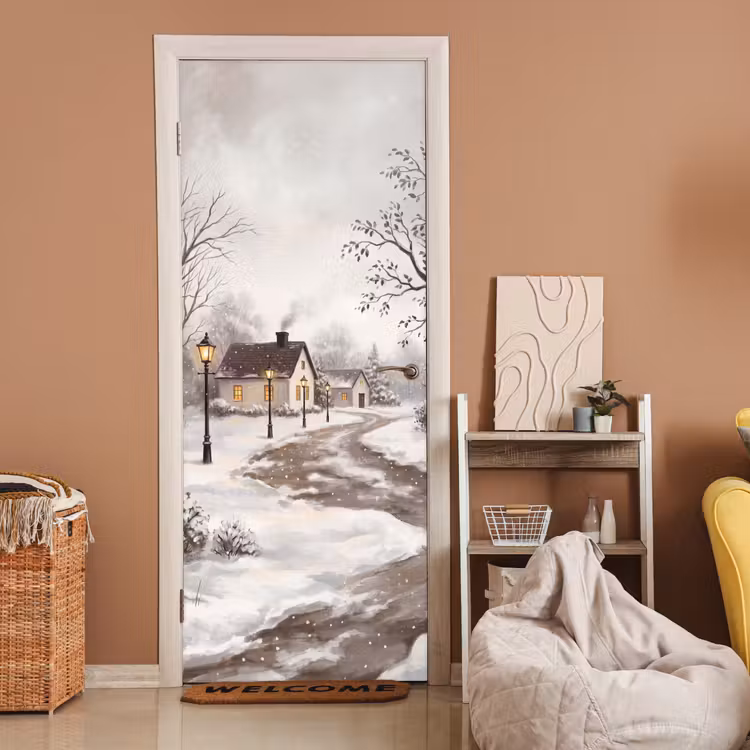 Deursticker - Winter - Landschap - Sneeuw — 2