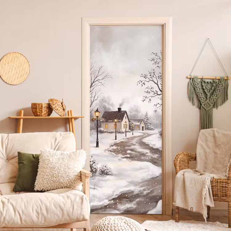 Deursticker - Winter - Landschap - Sneeuw — 4