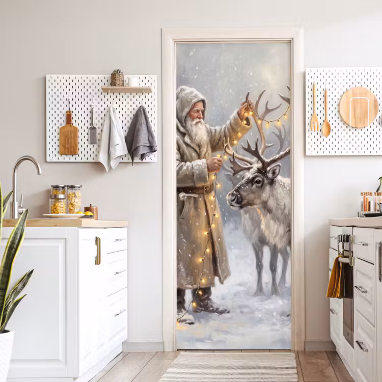 Deursticker - Kerstman - Hert - Winter — 7