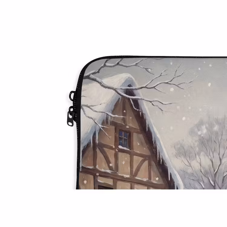 Laptophoes - Dorp - Sneeuw - Winter — 5