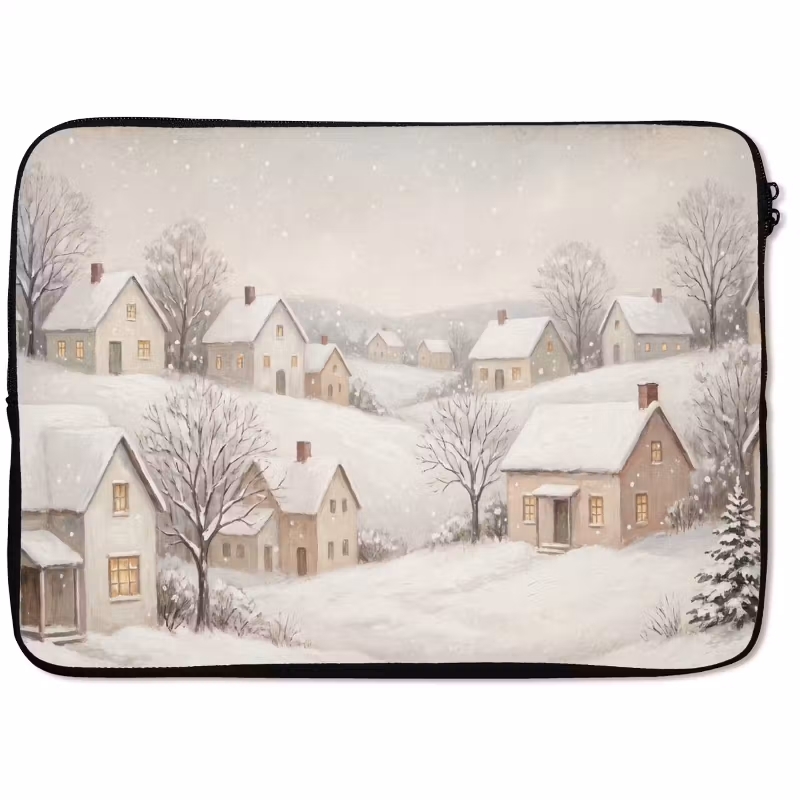 Laptophoes - Dorp - Winter - Sneeuw — 1