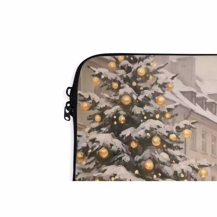 Laptophoes - Besneeuwde straat - Kerst — 5