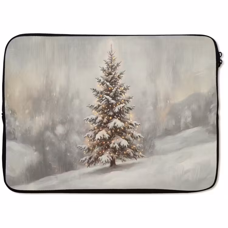 Laptophoes - Boom - Kerst - Lichtjes — 1