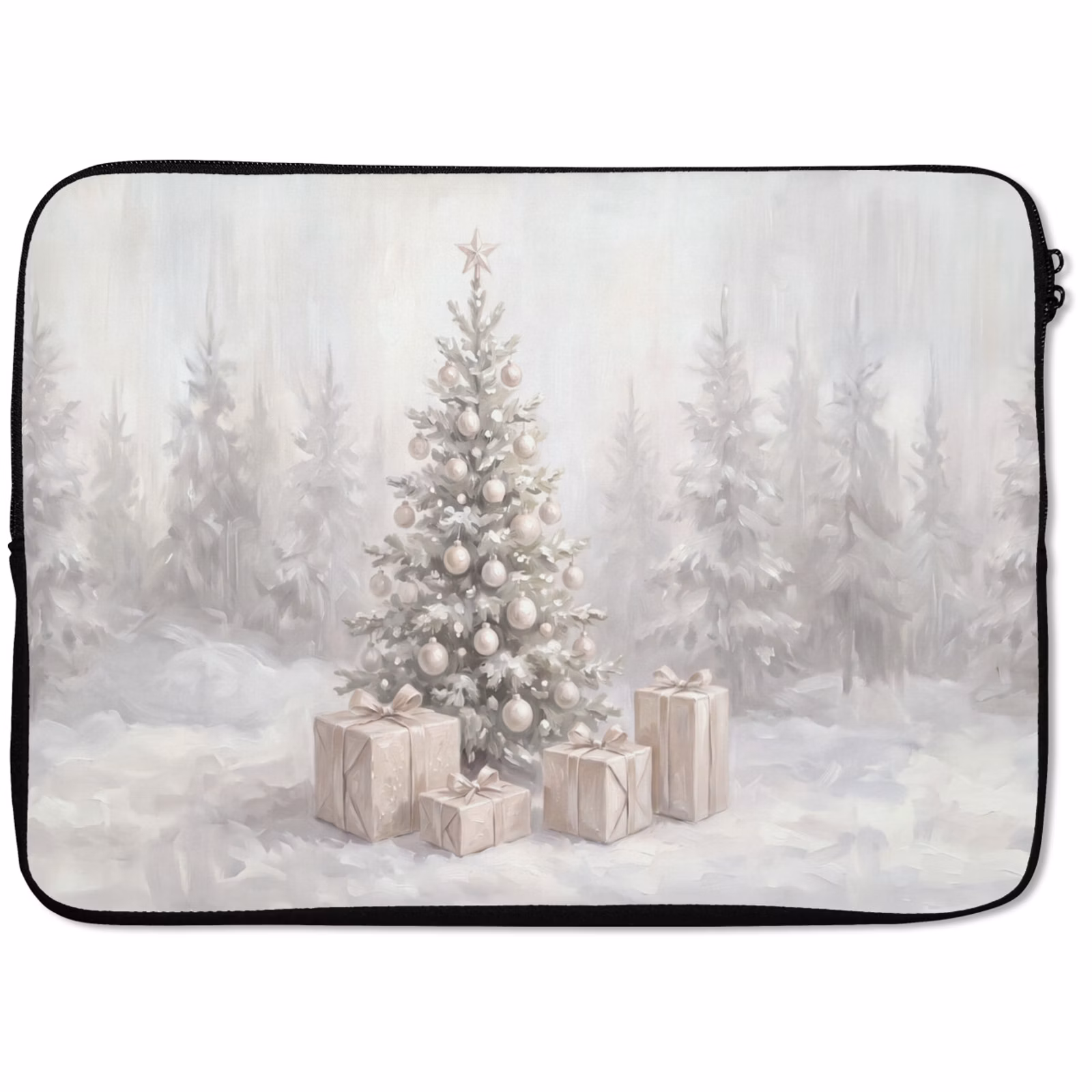 Laptophoes - Winterbos - Kerstboom - Kunst — 1
