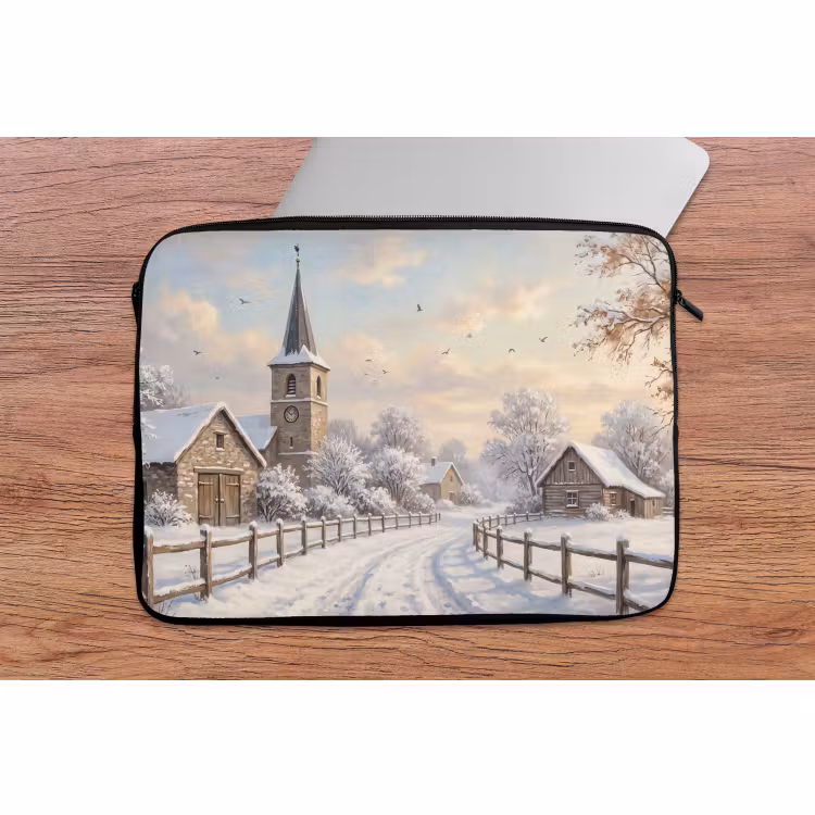 Laptophoes - Kerk - Winter - Landschap — 2