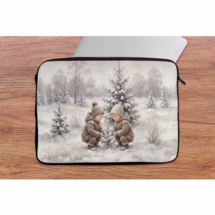 Laptophoes - Kind - Sneeuw - Winter — 2