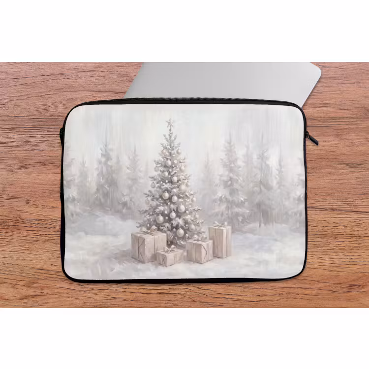 Laptophoes - Winterbos - Kerstboom - Kunst — 2