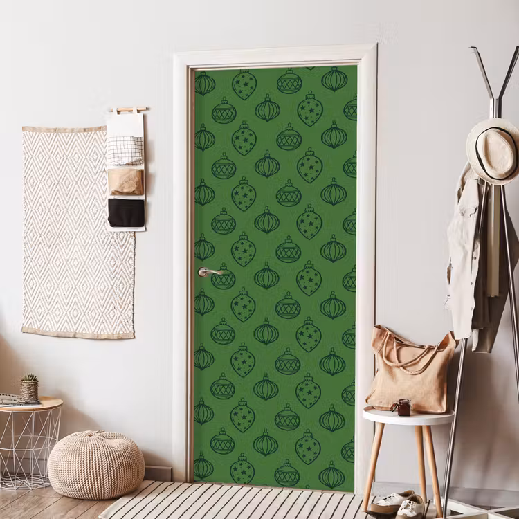 Deursticker - Kerstbal - Kerst - Groen — 8