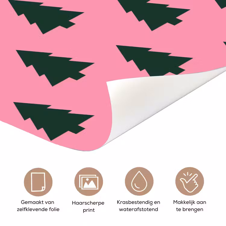 Deursticker - Kerstboom - Roze - Groen — 3