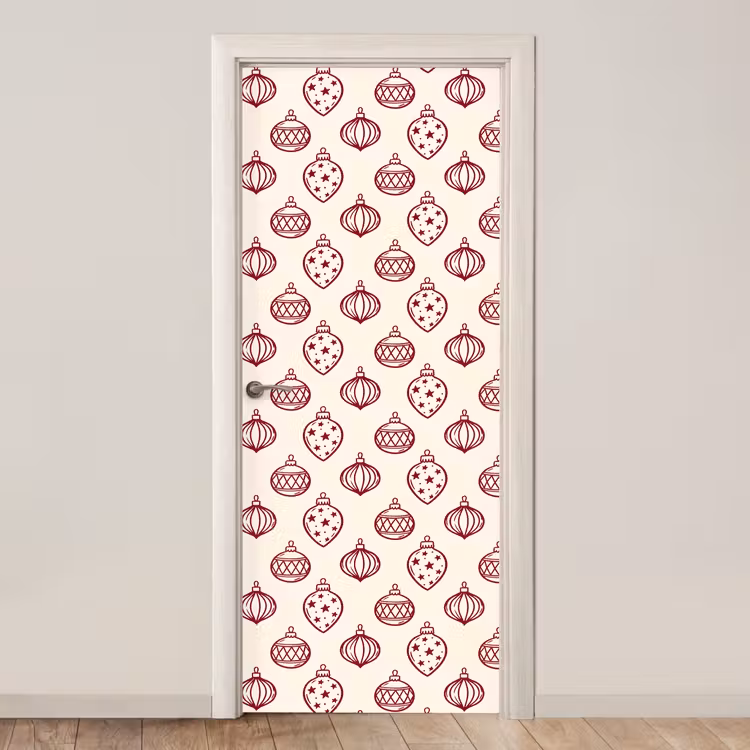 Deursticker - Kerstbal - Rood - Kerst — 1
