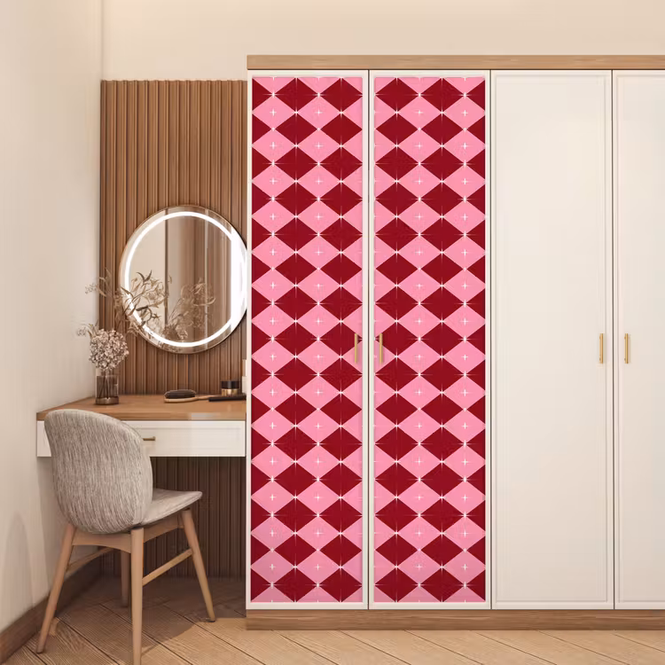 Deursticker - Ster - Rood - Roze - Kerst — 5