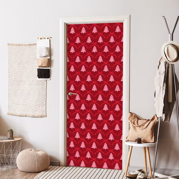 Deursticker - Strik - Rood - Roze - Kerst — 8