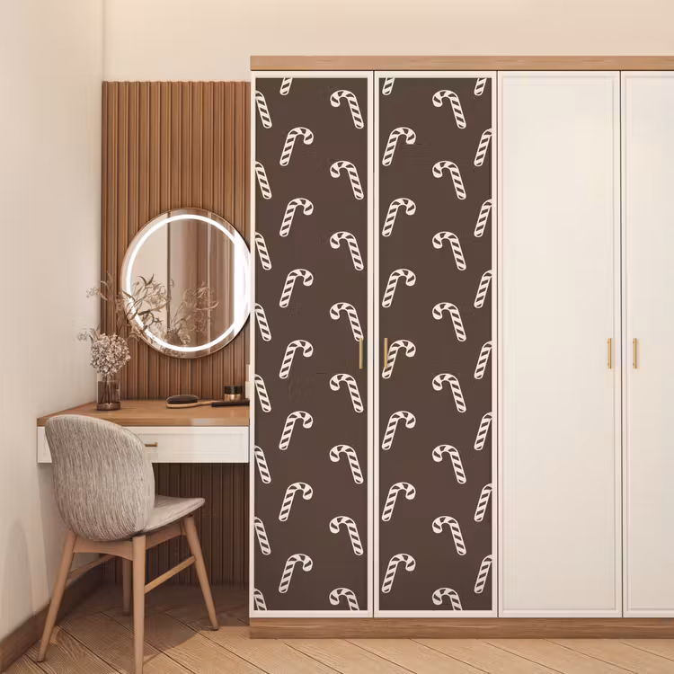 Deursticker - Kerst - Crème - Taupe - Zuurstok — 5