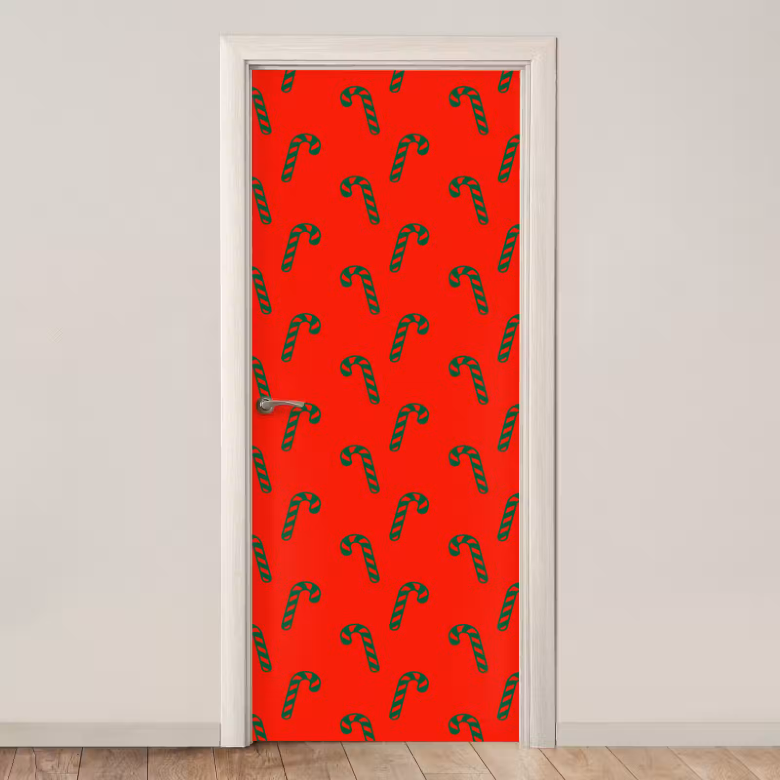 Deursticker - Kerst - Rood - Groen - Zuurstok — 1