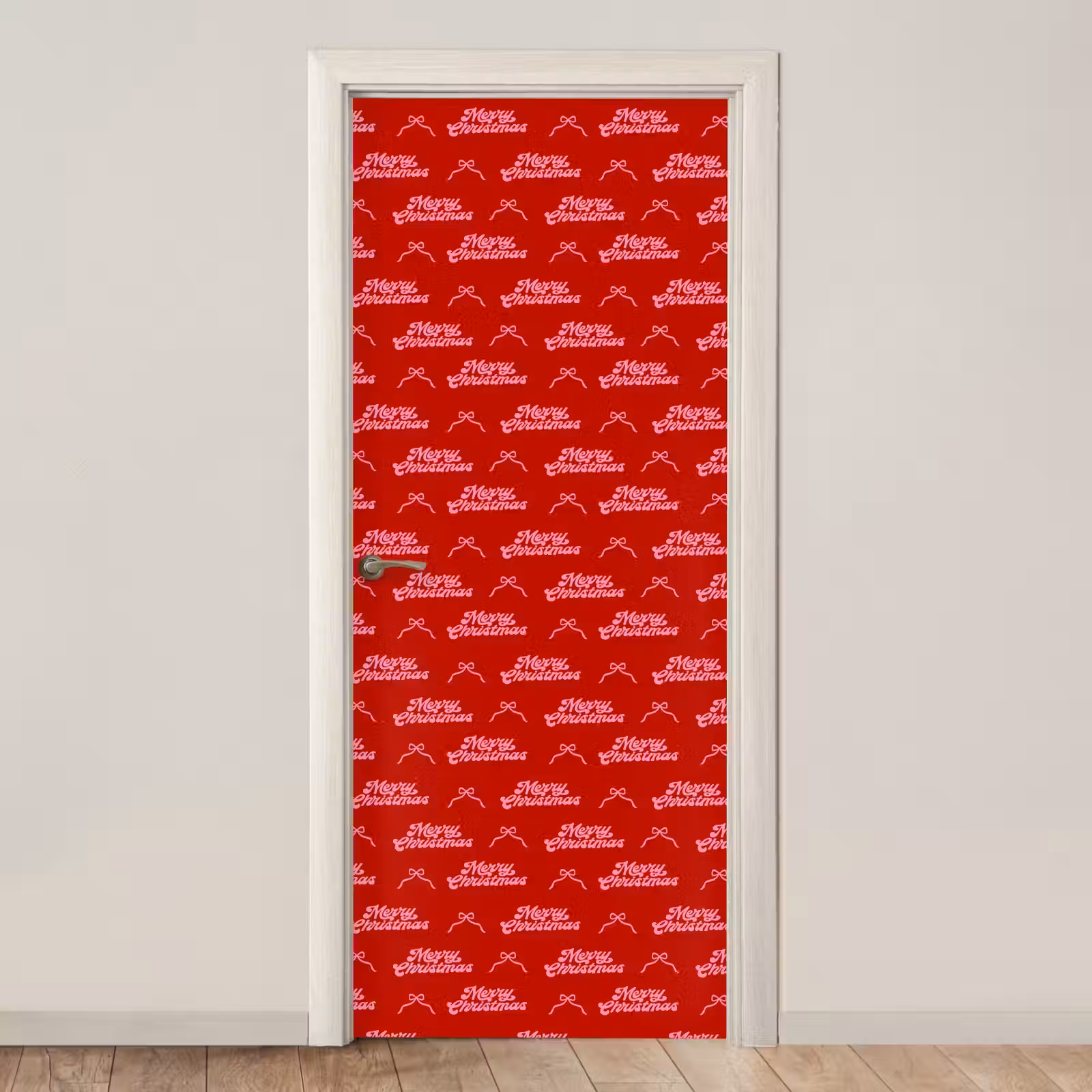 Deursticker - Tekst - Strik - Roze - Rood — 1