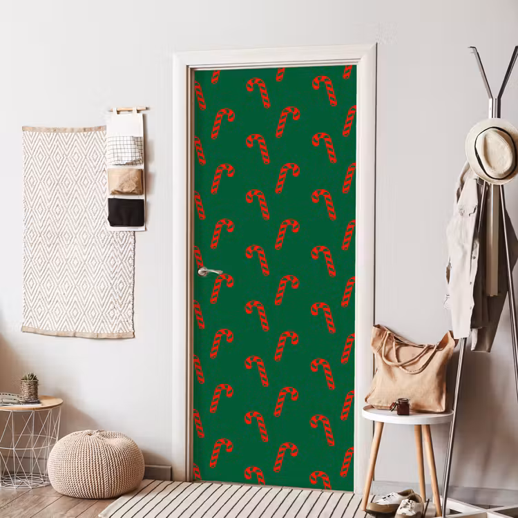Deursticker - Kerst - Groen - Rood - Zuurstok — 8