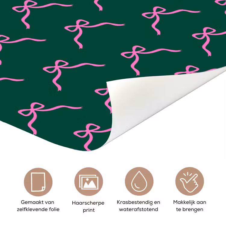 Deursticker - Kerst - Neon - Groen - Strik — 3
