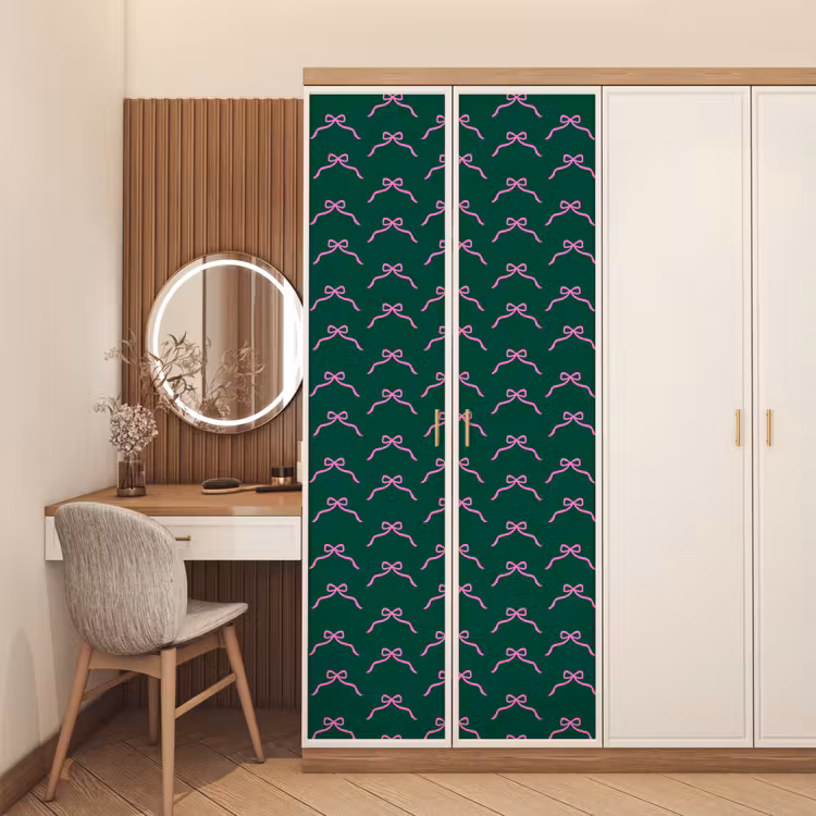 Deursticker - Kerst - Neon - Groen - Strik — 5