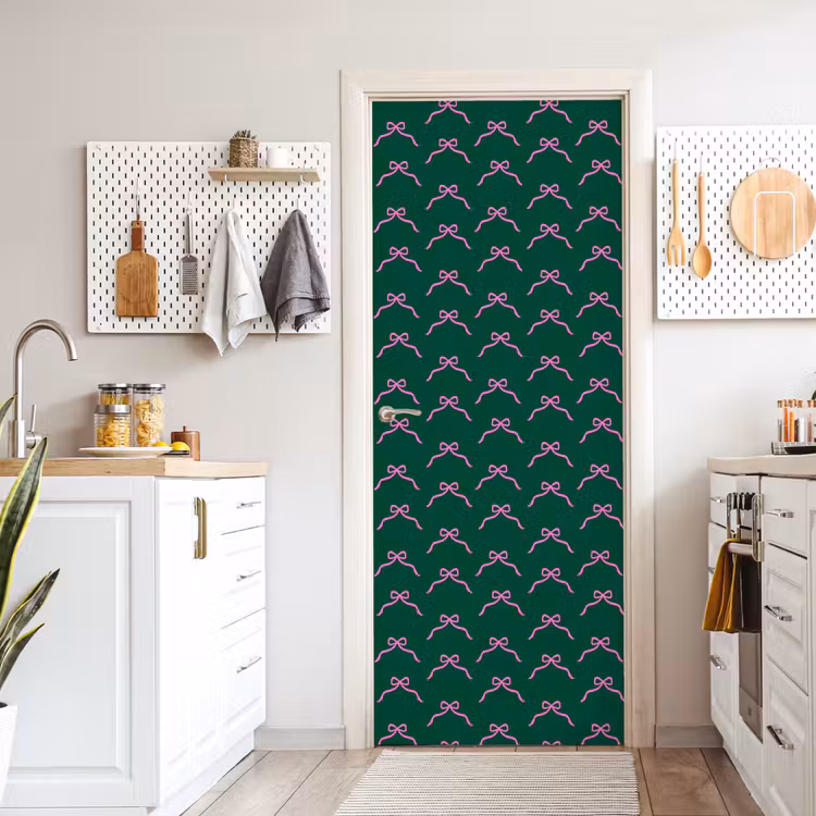 Deursticker - Kerst - Neon - Groen - Strik — 7