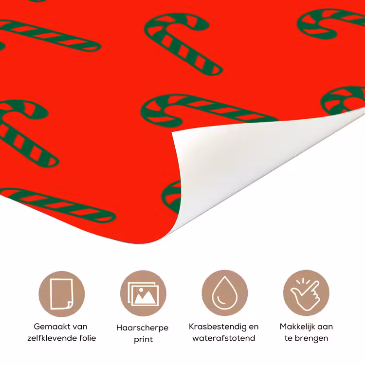 Deursticker - Kerst - Rood - Groen - Zuurstok — 3