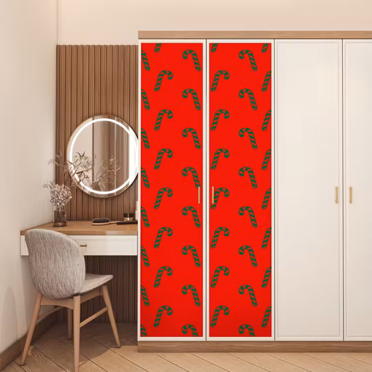 Deursticker - Kerst - Rood - Groen - Zuurstok — 5
