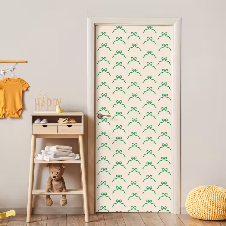 Deursticker - Strik - Crème - Groen - Kerst — 6