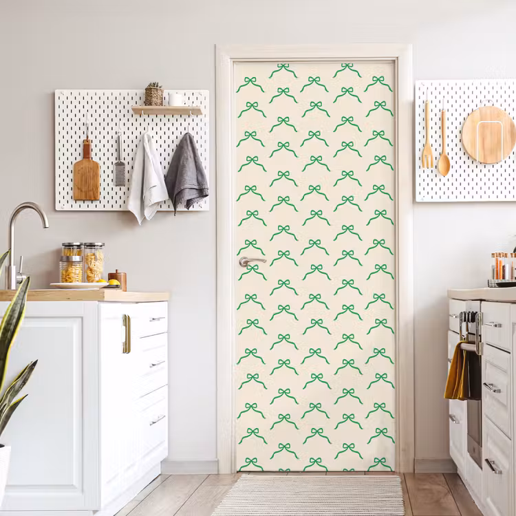 Deursticker - Strik - Crème - Groen - Kerst — 7