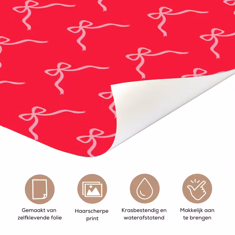 Deursticker - Strik - Rood - Kerst — 3
