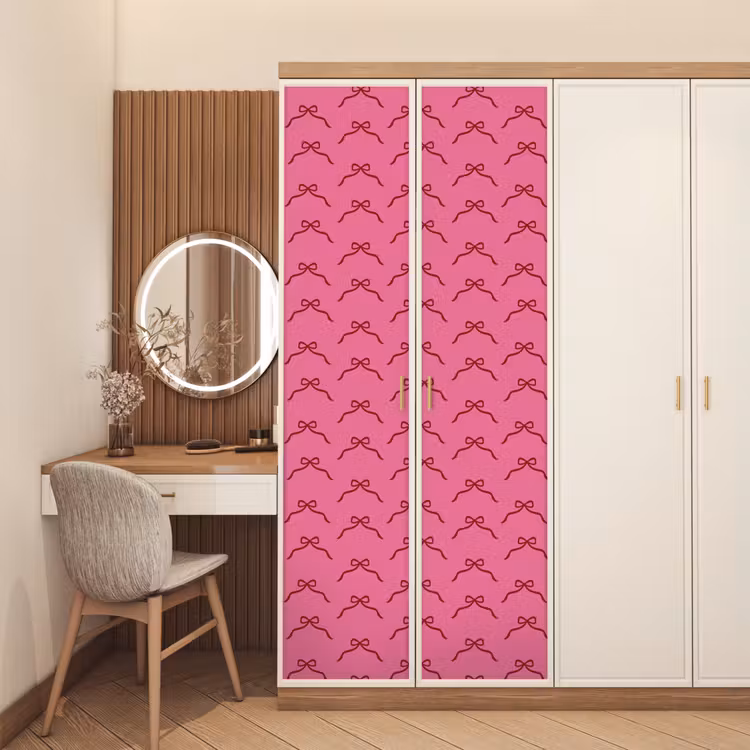 Deursticker - Strik - Rood - Roze - Kerst — 5