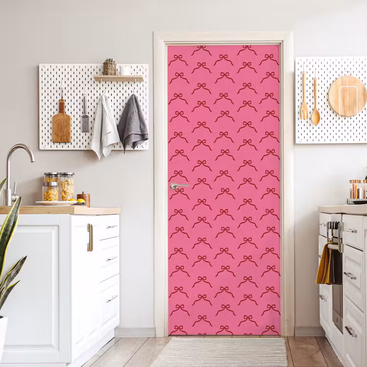 Deursticker - Strik - Rood - Roze - Kerst — 7
