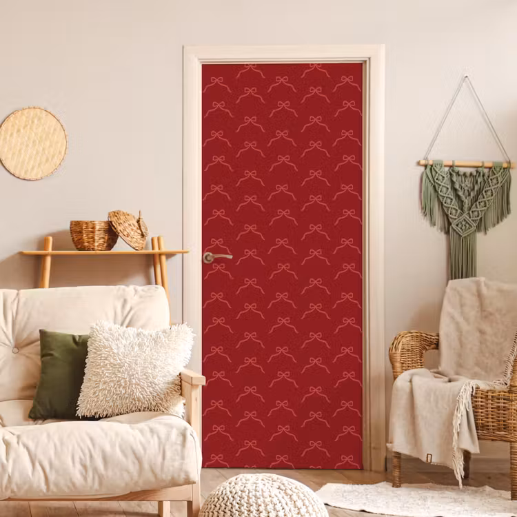 Deursticker - Strik - Roze - Rood - Kerst — 4
