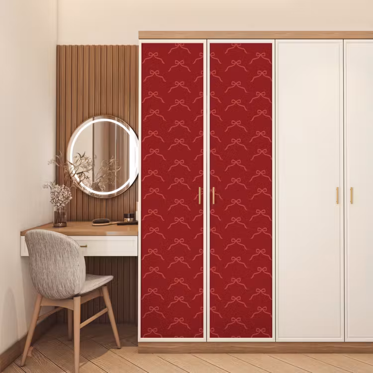 Deursticker - Strik - Roze - Rood - Kerst — 5