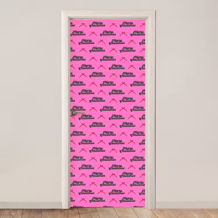 Deursticker - Tekst - Neon - Roze - Kerst — 1