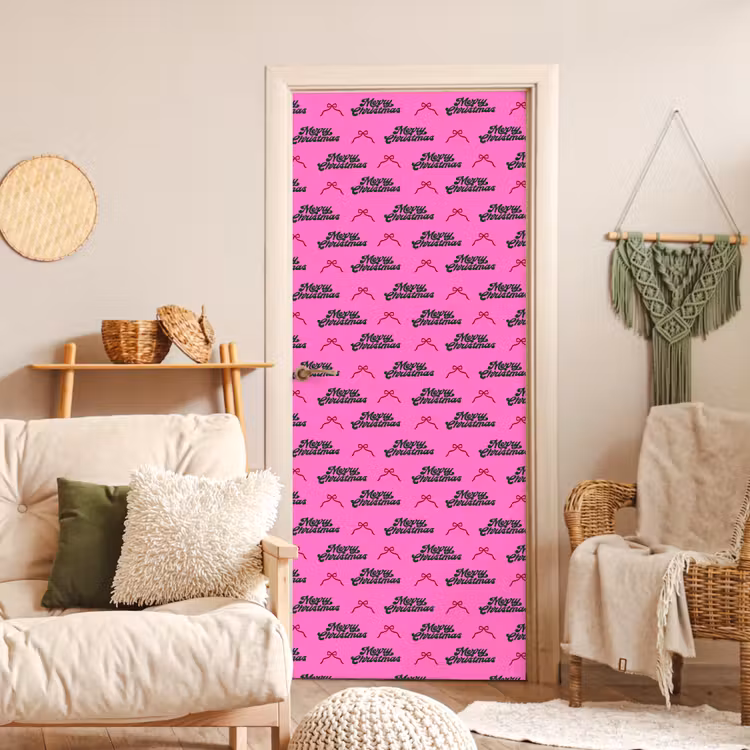 Deursticker - Tekst - Neon - Roze - Kerst — 4