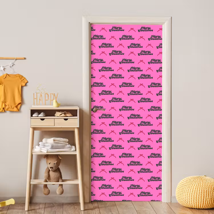 Deursticker - Tekst - Neon - Roze - Kerst — 6