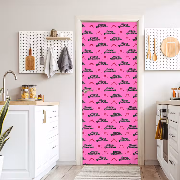 Deursticker - Tekst - Neon - Roze - Kerst — 7
