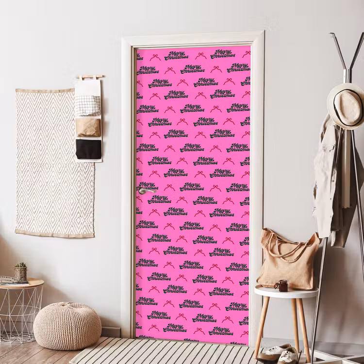 Deursticker - Tekst - Neon - Roze - Kerst — 8