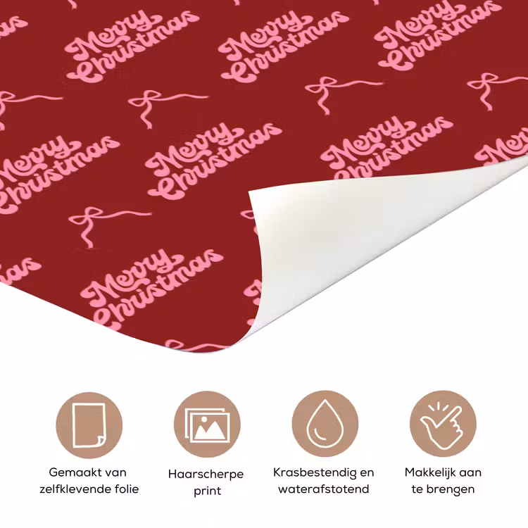 Deursticker - Tekst - Rood - Roze - Strik — 3