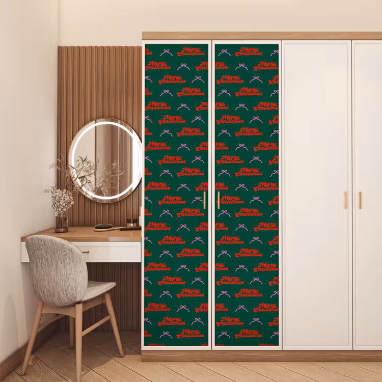 Deursticker - Tekst - Roze - Rood - Groen - Strik — 5