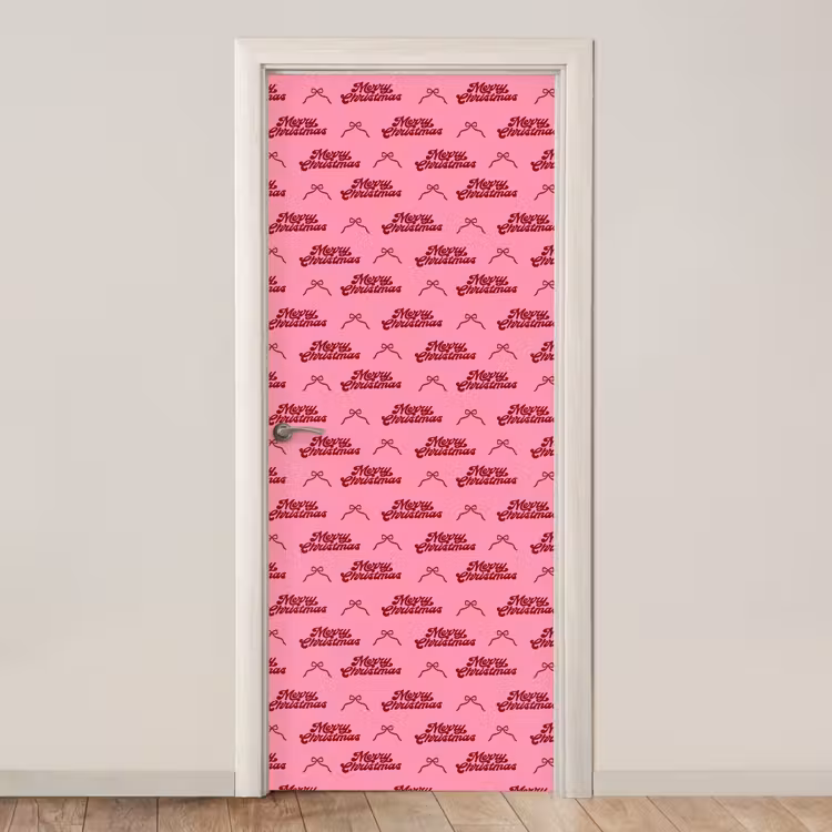 Deursticker - Tekst - Roze - Rood - Strik — 1