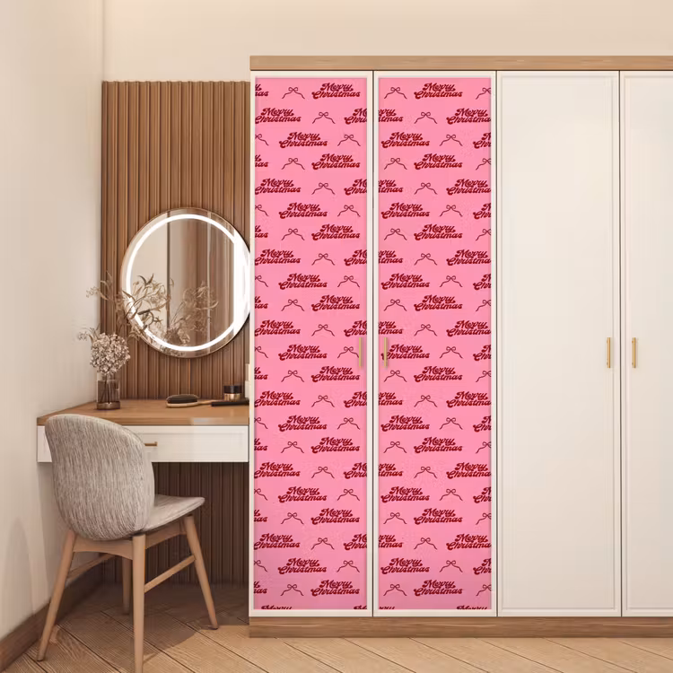 Deursticker - Tekst - Roze - Rood - Strik — 5